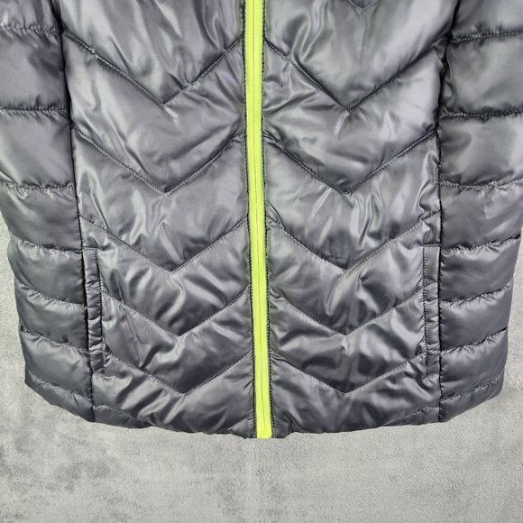 Womens Gray So Perfect Puffer Vest Jacket Full Zip Sleeveless Size M - Picture 3 of 10